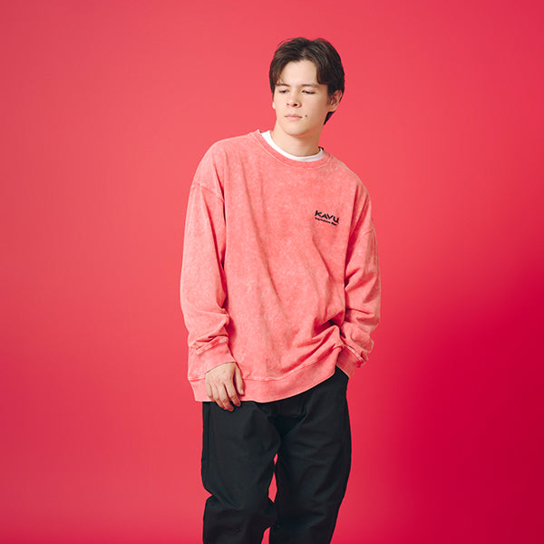 カブー メンズ ケミカルウォッシュ ロングスリーブ Tシャツ