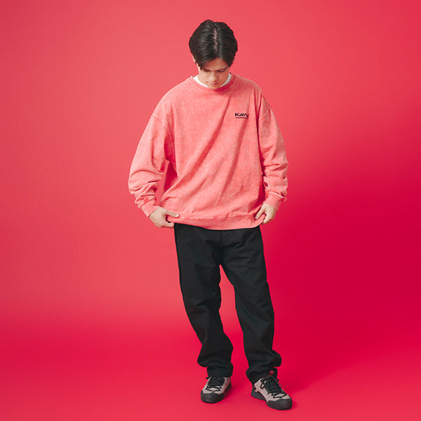 カブー メンズ ケミカルウォッシュ ロングスリーブ Tシャツ