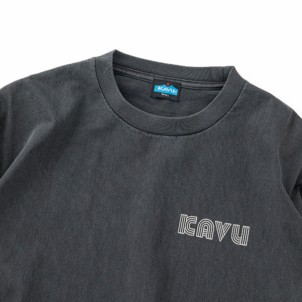 カブー メンズ スリーブプリント ロングスリーブ ピグメントTシャツ