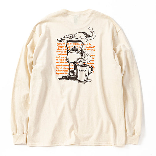 カブー メンズ コーヒー ロングスリーブTシャツ